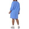 imageAmazon Essentials Womens Fleece Blouson Sleeve Boatneck Sweatshirt Dress Available in Plus SizeBlue Heather