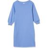 imageAmazon Essentials Womens Fleece Blouson Sleeve Boatneck Sweatshirt Dress Available in Plus SizeBlue Heather