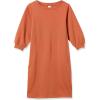 imageAmazon Essentials Womens Fleece Blouson Sleeve Boatneck Sweatshirt Dress Available in Plus SizeCaramel