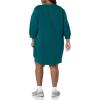 imageAmazon Essentials Womens Fleece Blouson Sleeve Boatneck Sweatshirt Dress Available in Plus SizeDark Green Heather