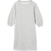 imageAmazon Essentials Womens Fleece Blouson Sleeve Boatneck Sweatshirt Dress Available in Plus SizeGrey Heather