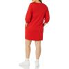 imageAmazon Essentials Womens Fleece Blouson Sleeve Boatneck Sweatshirt Dress Available in Plus SizeRed
