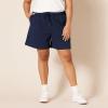 imageAmazon Essentials Womens Fleece High Rise Bermuda Shorts Plus Size AvailableNavy
