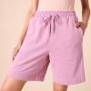 imageAmazon Essentials Womens Fleece High Rise Bermuda Shorts Plus Size AvailablePurple Mauve