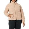 imageAmazon Essentials Womens Fleece ZipUp Sherpa Jacket with Stand NeckBlush