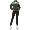 imageAmazon Essentials Womens Fleece ZipUp Sherpa Jacket with Stand NeckDark Green Sage Green Shearling
