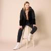 imageAmazon Essentials Womens FullZip Sherpa Fleece Hooded Puffer JacketBlack