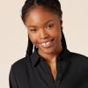 imageAmazon Essentials Womens Georgette Long Sleeve Midi Length Shirt DressBlack