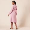 imageAmazon Essentials Womens Georgette Long Sleeve Midi Length Shirt DressMauve