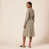 imageAmazon Essentials Womens Georgette Long Sleeve Midi Length Shirt DressTaupe Leopard