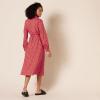 imageAmazon Essentials Womens Georgette Long Sleeve Midi Length Shirt DressTomato Red Ditsy Floral