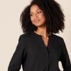 imageAmazon Essentials Womens Georgette Long Sleeve RelaxedFit Popover BlouseBlack