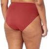 imageAmazon Essentials Womens High Waist High Leg Bikini BottomBrick Red