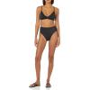 imageAmazon Essentials Womens High Waist High Leg Bikini BottomWashed Black