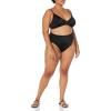 imageAmazon Essentials Womens High Waist High Leg Bikini BottomWashed Black
