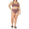 imageAmazon Essentials Womens High Waist Swim Bottom Available in Plus SizeBrick Red Leopard