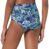imageAmazon Essentials Womens High Waist Swim Bottom Available in Plus SizeDeep Blue Paisley