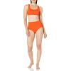 imageAmazon Essentials Womens High Waist Swim Bottom Available in Plus SizeOrange