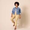 imageAmazon Essentials Womens HighRise RegularFit AnkleLength TaperedLeg Khaki PantTan