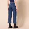 imageAmazon Essentials Womens HighRise RegularFit AnkleLength WideLeg JeanMedium Wash