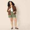 imageAmazon Essentials Womens HighRise RelaxedFit Aline Elastic Back ShortDark Olive