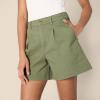 imageAmazon Essentials Womens HighRise RelaxedFit Aline Elastic Back ShortDark Olive