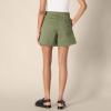 imageAmazon Essentials Womens HighRise RelaxedFit Aline Elastic Back ShortDark Olive