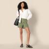 imageAmazon Essentials Womens HighRise RelaxedFit Aline Elastic Back ShortDark Olive