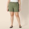 imageAmazon Essentials Womens HighRise RelaxedFit Aline Elastic Back ShortDark Olive