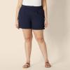 imageAmazon Essentials Womens HighRise RelaxedFit Aline Elastic Back ShortNavy