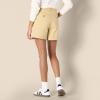 imageAmazon Essentials Womens HighRise RelaxedFit Aline Elastic Back ShortTan