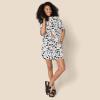 imageAmazon Essentials Womens HighRise RelaxedFit Fluid Twill PullOn Short Shirt Sold SeparatelyBlack Ivory Folk Floral