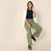 imageAmazon Essentials Womens HighRise RelaxedFit FullLength Wide Leg Cargo Khaki PantDark Olive