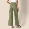imageAmazon Essentials Womens HighRise RelaxedFit FullLength Wide Leg Cargo Khaki PantDark Olive