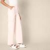 imageAmazon Essentials Womens HighRise RelaxedFit FullLength Wide Leg Cargo Khaki PantLight Pink