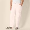 imageAmazon Essentials Womens HighRise RelaxedFit FullLength Wide Leg Cargo Khaki PantLight Pink