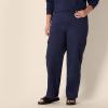 imageAmazon Essentials Womens HighRise RelaxedFit FullLength Wide Leg Cargo Khaki PantNavy