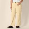 imageAmazon Essentials Womens HighRise RelaxedFit FullLength Wide Leg Cargo Khaki PantTan