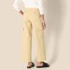 imageAmazon Essentials Womens HighRise RelaxedFit FullLength Wide Leg Cargo Khaki PantTan