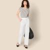 imageAmazon Essentials Womens HighRise RelaxedFit FullLength Wide Leg Cargo Khaki PantWhite