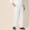 imageAmazon Essentials Womens HighRise RelaxedFit FullLength Wide Leg Cargo Khaki PantWhite