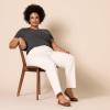 imageAmazon Essentials Womens HighRise SlimFit FullLength StraightLeg Khaki PantEggshell White