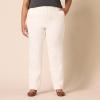 imageAmazon Essentials Womens HighRise SlimFit FullLength StraightLeg Khaki PantEggshell White