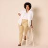 imageAmazon Essentials Womens HighRise SlimFit FullLength StraightLeg Khaki PantTan