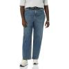 imageAmazon Essentials Womens HighRise Straight JeanMedium Wash