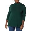 imageAmazon Essentials Womens Jersey LongSleeve Mock Neck Swing Tunic Previously Daily RitualDeep Green