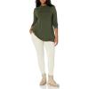 imageAmazon Essentials Womens Jersey LongSleeve Mock Neck Swing Tunic Previously Daily RitualForest Green