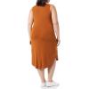 imageAmazon Essentials Womens Jersey RegularFit Sleeveless vNeck Midi Dress Previously Daily RitualCaramel