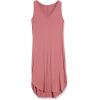 imageAmazon Essentials Womens Jersey RegularFit Sleeveless vNeck Midi Dress Previously Daily RitualDark Rose