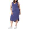 imageAmazon Essentials Womens Jersey RegularFit Sleeveless vNeck Midi Dress Previously Daily RitualMedium Blue